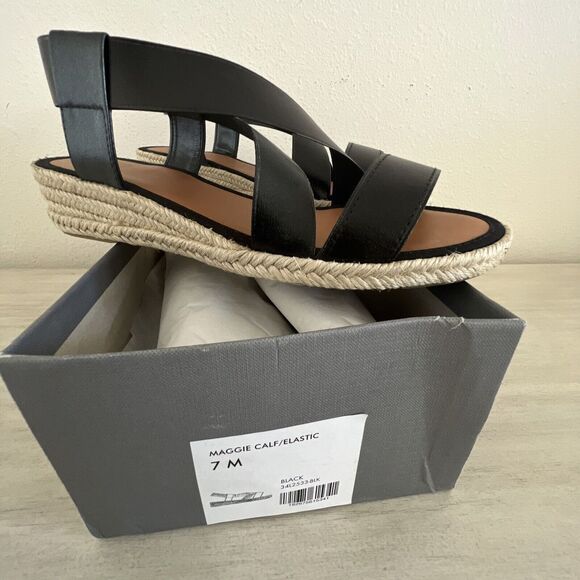 AQUATALIA Women Sz 7 Maggie Leather criss cross espadrille sandal w/dustbag $180 - Picture 6 of 16